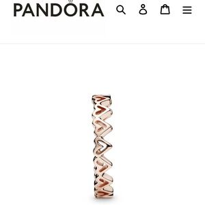 Pandora Freehand Hearts Ring
